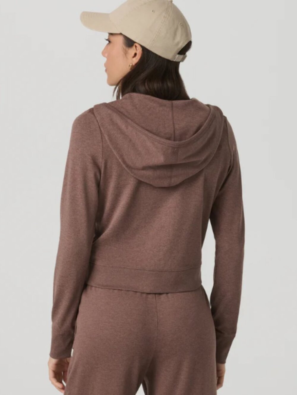 Vuori Halo Mini Full Zip Hoodie Sable sz SM - Picture 5 of 10
